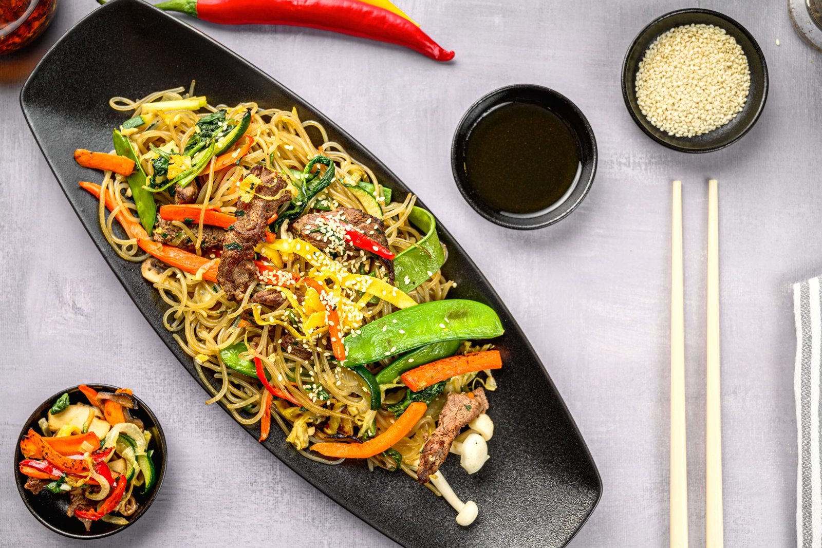 Korean Masterclass - Japchae Spread