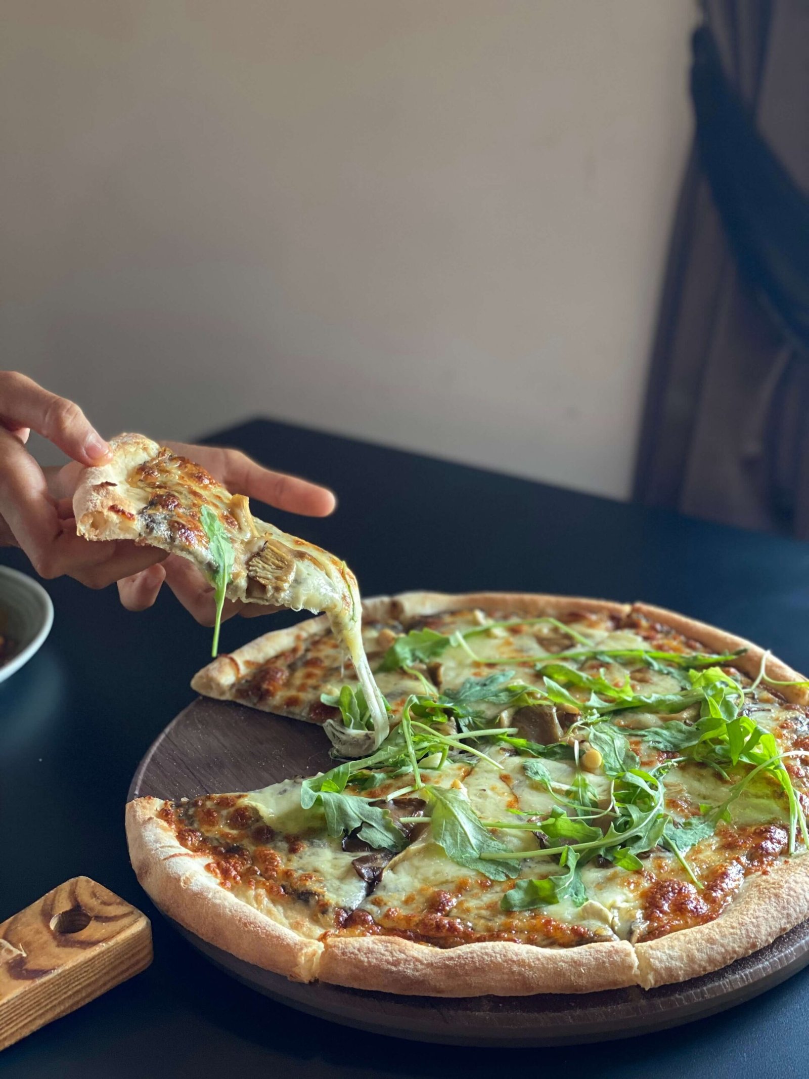 Hand-tossed artisanal pizza